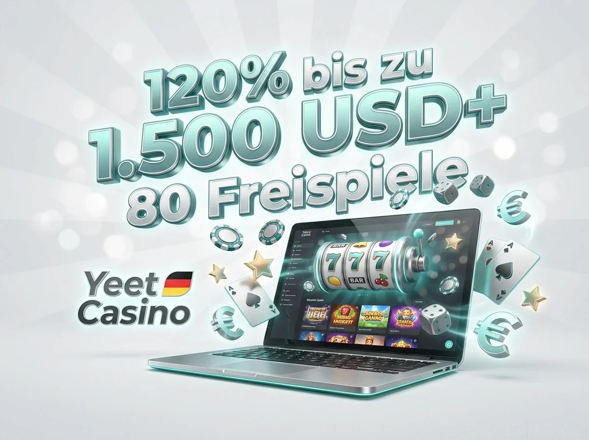 120% bis zu 1.500 USD+ 80 Freispiele